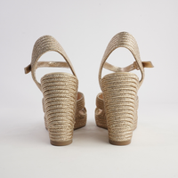 Emarson Gold Rope Espadrille Wedges