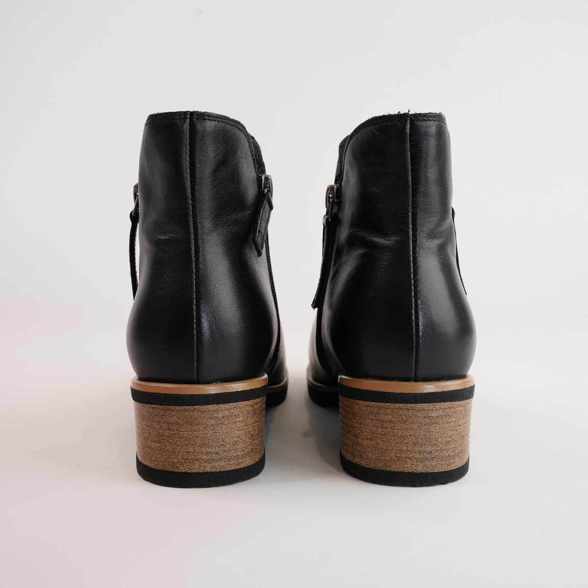 Dolomite Black Leather Ankle Boots - BRESLEY | Shouz