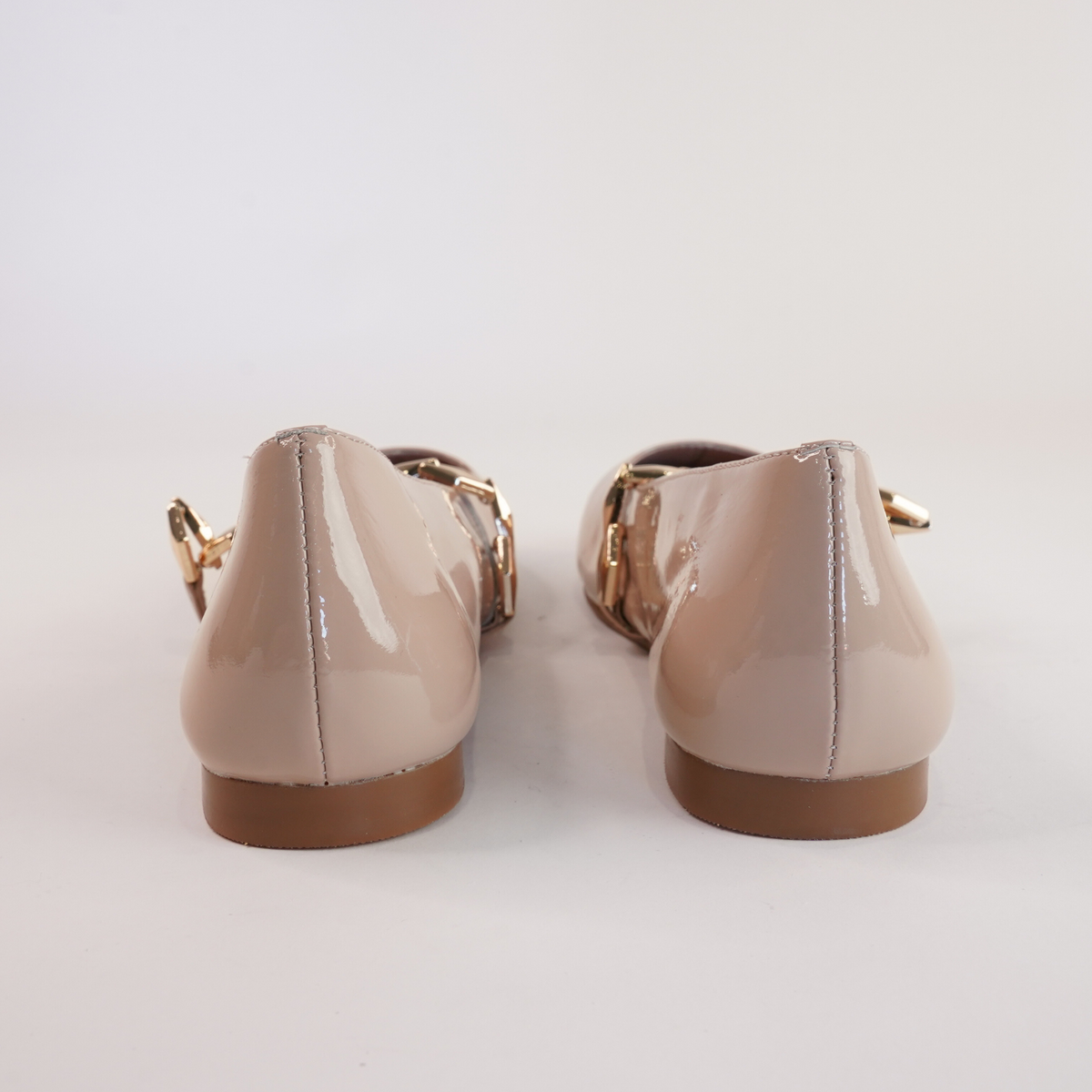 Petra Nude Patent Ballet Flats - BRESLEY | Shouz