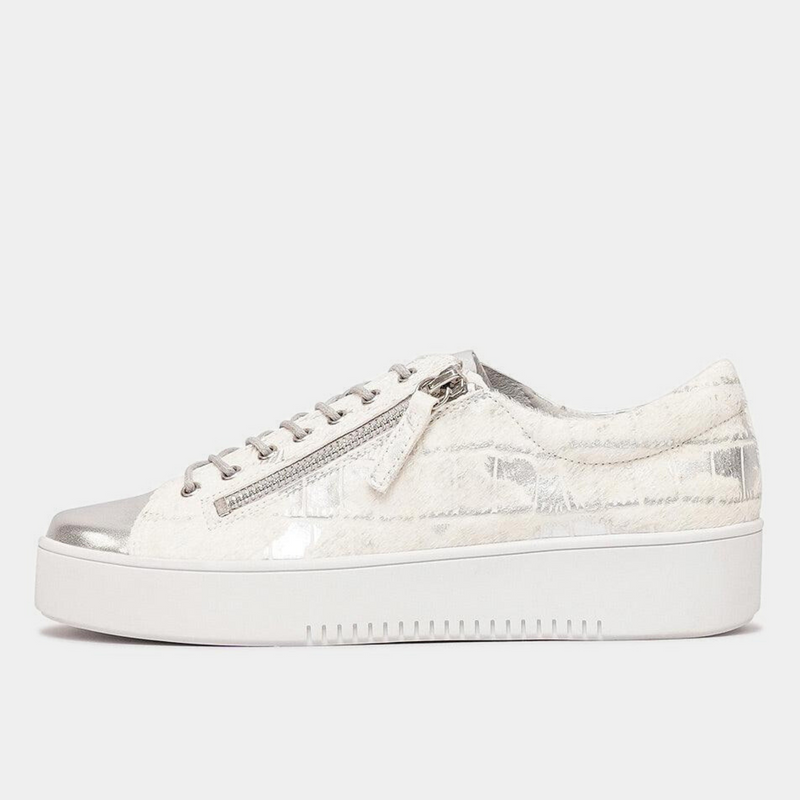 Laila Silver Leather Sneakers