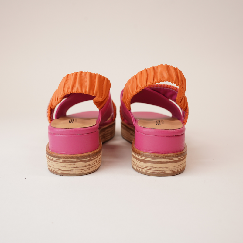 Debacle Fuchsia Multi Leather Sandals