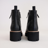 Waizey Black Leather Ankle Boots