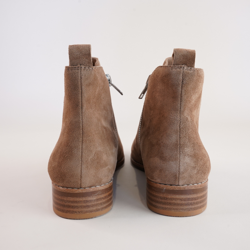 Nakta Light Choc Suede Leather Ankle Boots