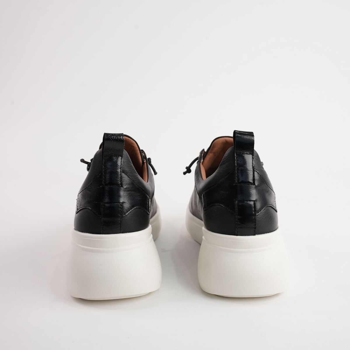 Tickler Black Leather Sneakers - ALFIE AND EVIE | Shouz