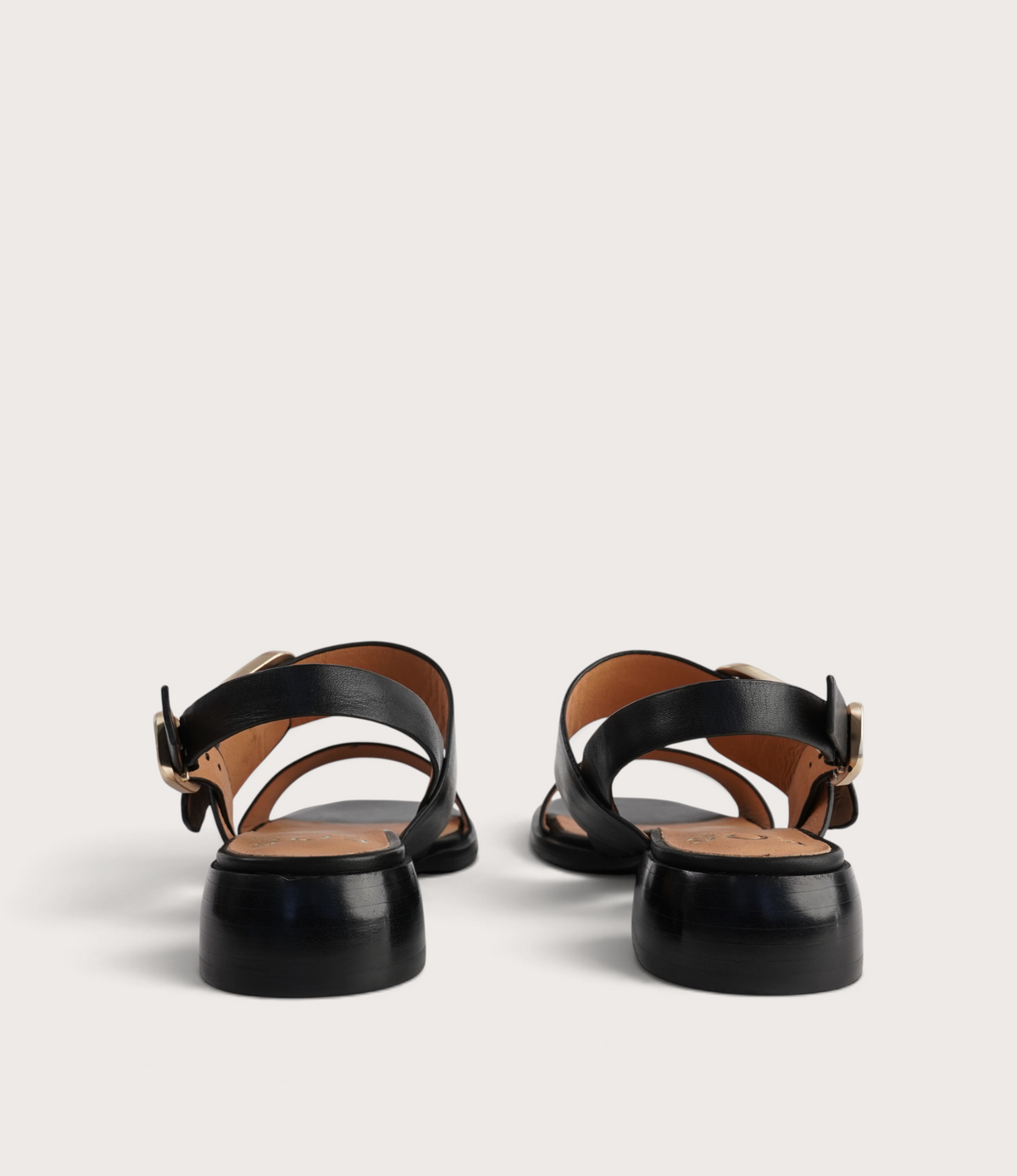 Ikam Black Leather Sandals
