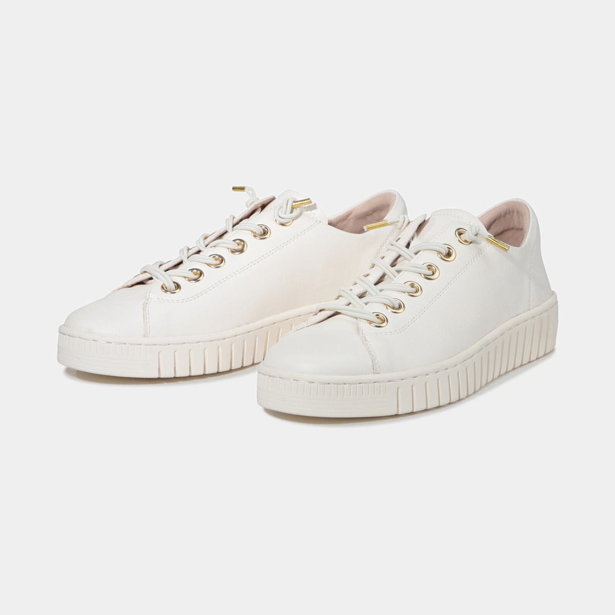 Tinara Off White Leather Sneakers - EOS FOOTWEAR | Shouz
