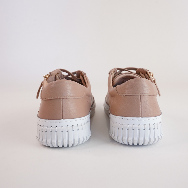 Jonza Latte Leather Sneakers