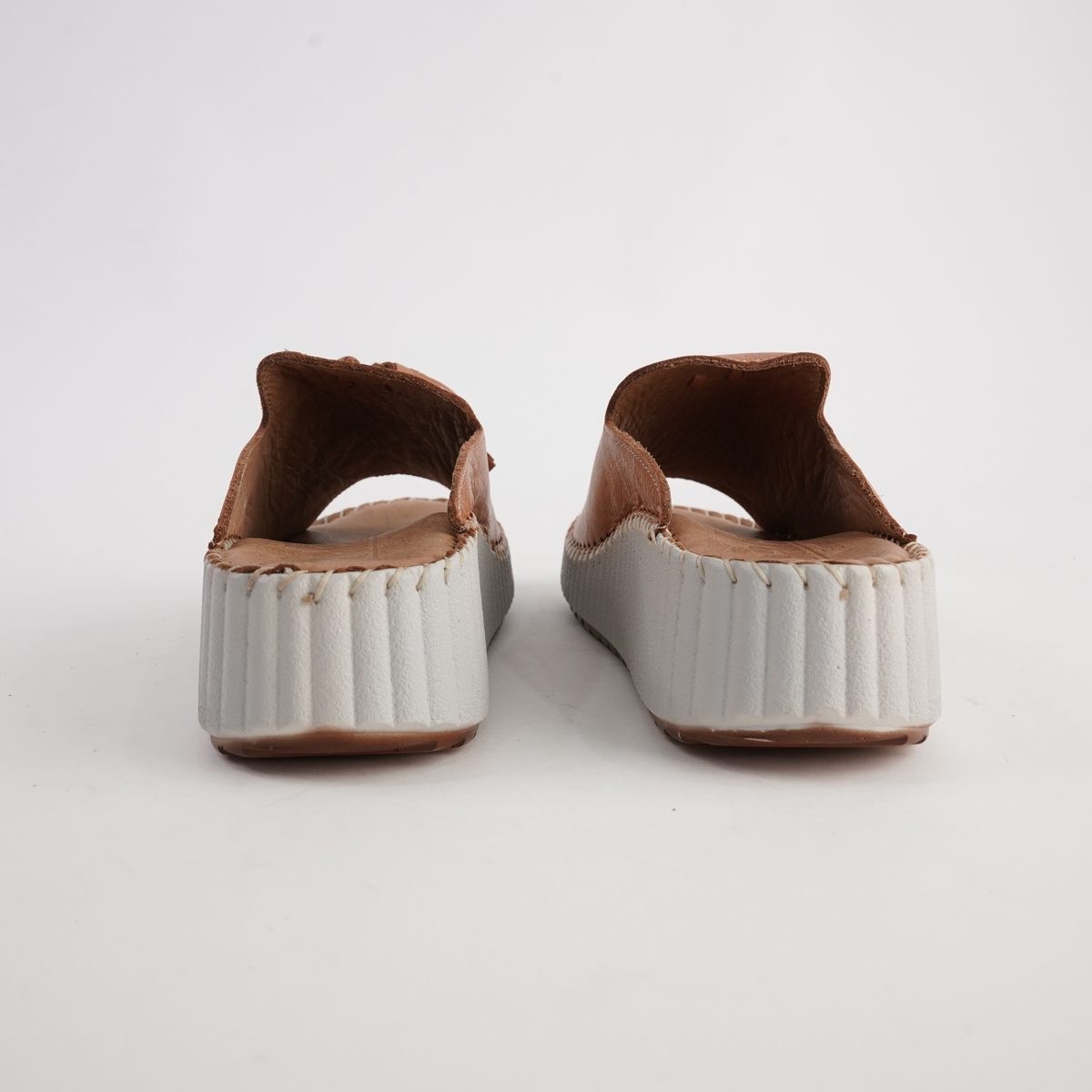 Sonny Coconut Leather Slides - SALA | Shouz