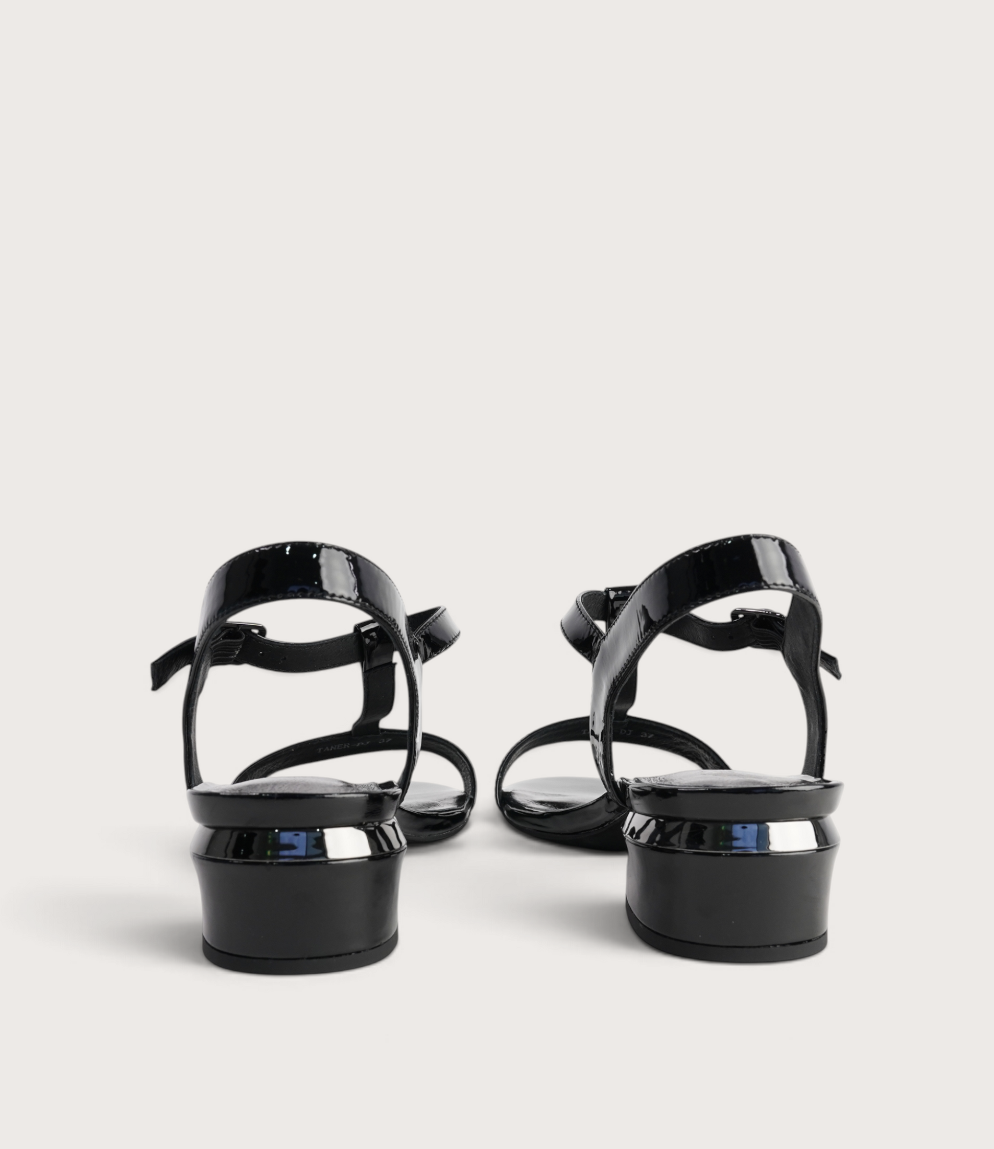 Taner Black Patent Leather Heels