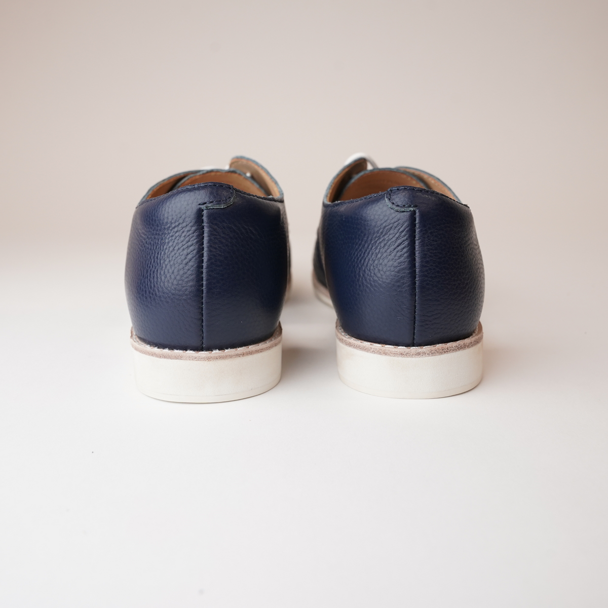 Sidecut Punch Navy Tumble Lace Up Flats - ROLLIE | Shouz