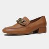 Vivandy Dark Tan Leather Loafers