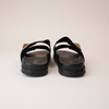 Redding Black Leather Slides