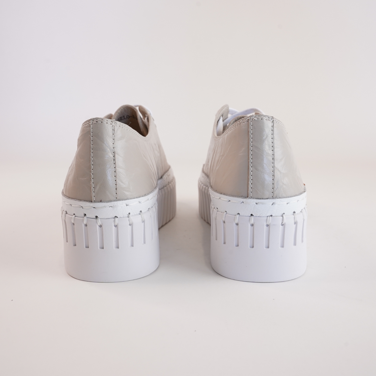 Baselo White/ Almond Leather Sneakers - DJANGO AND JULIETTE | Shouz