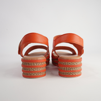 Cubbie New Orange Leather Sandals