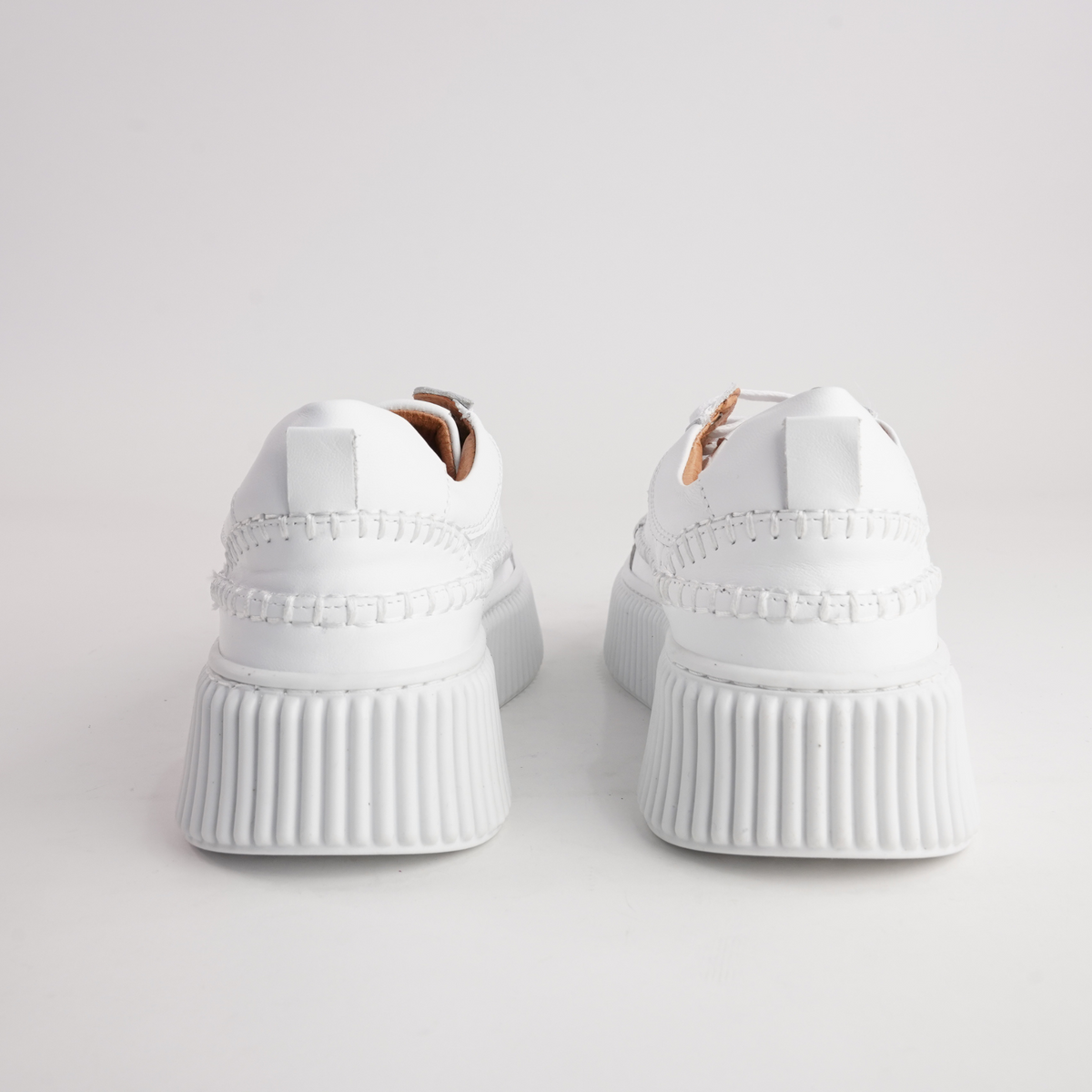 Bowler White Leather Sneakers