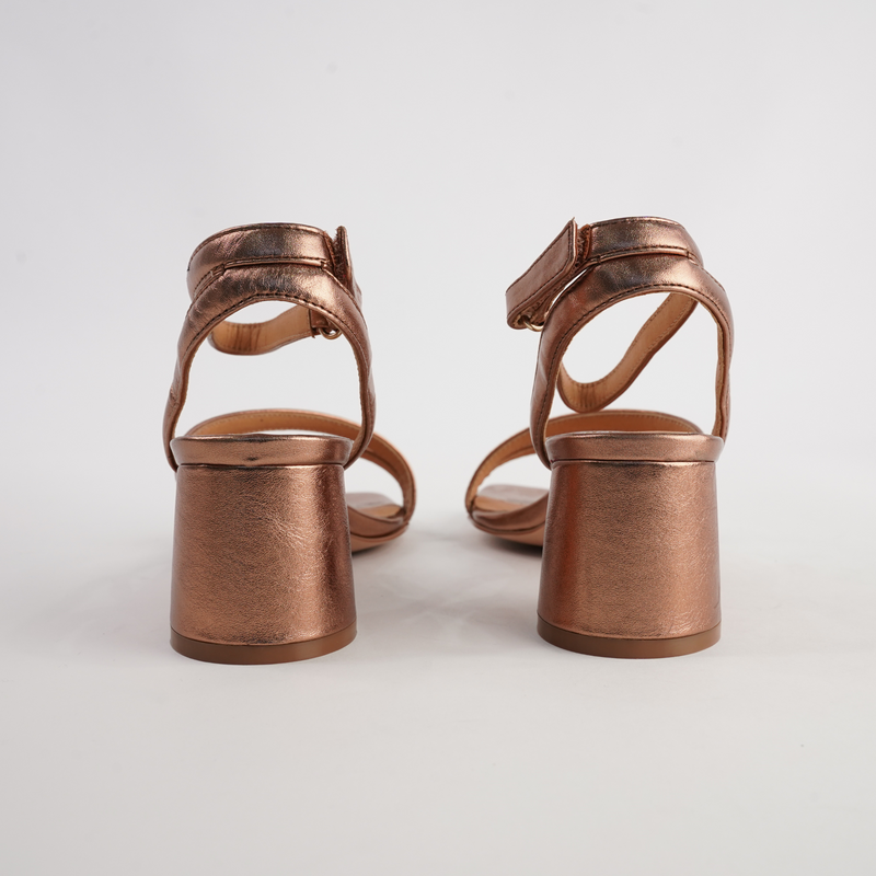Petricia Copper Leather Heels