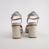 Danae Pale Blue/White Leather Espadrille Heels