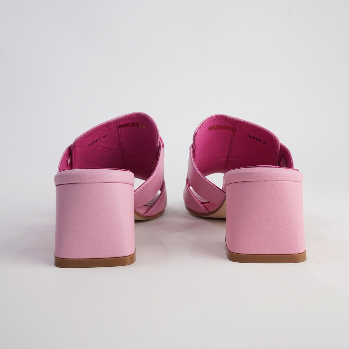 Adder Candyfloss Leather Heels - BRESLEY | Shouz