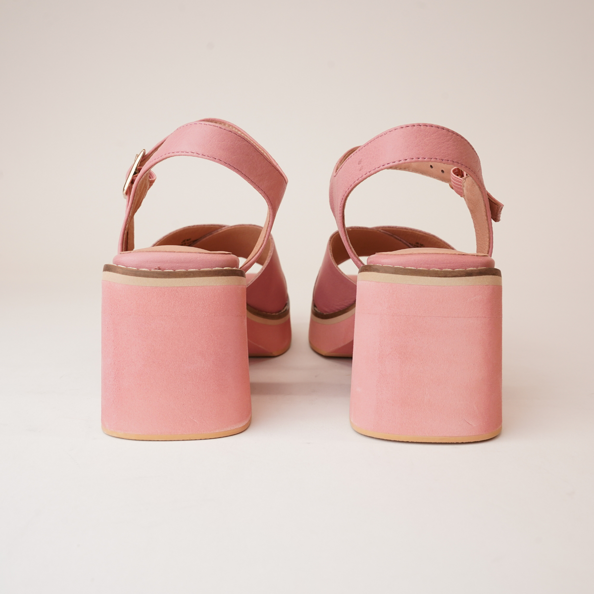 Jemi Pretty Pink Leather Heels - DJANGO AND JULIETTE | Shouz