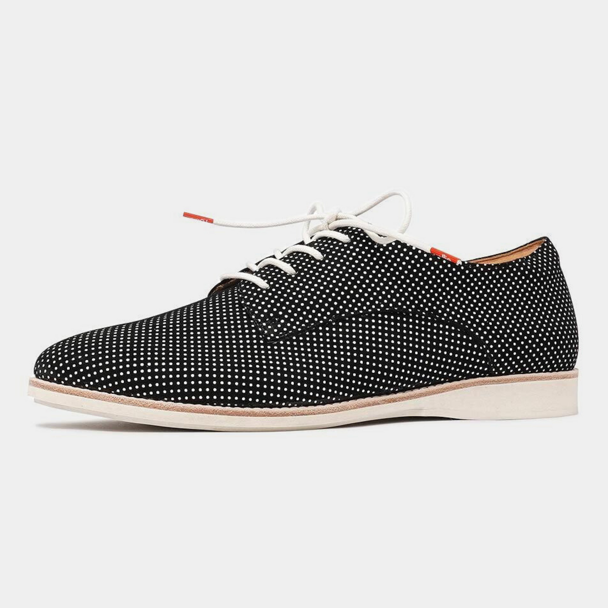 Derby Black Dream Leather Lace Up Flats - ROLLIE | Shouz
