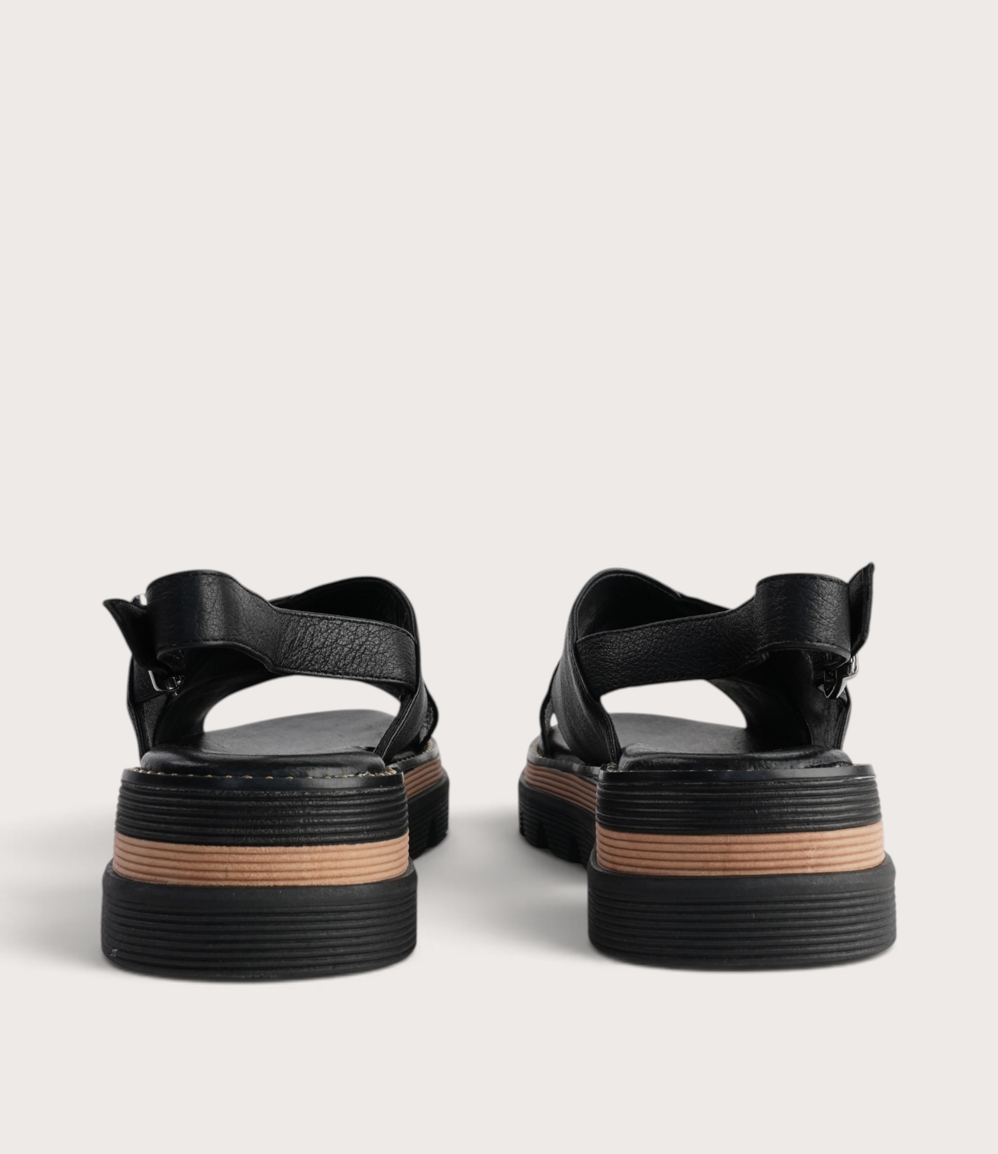 Sasi Black Leather Sandals