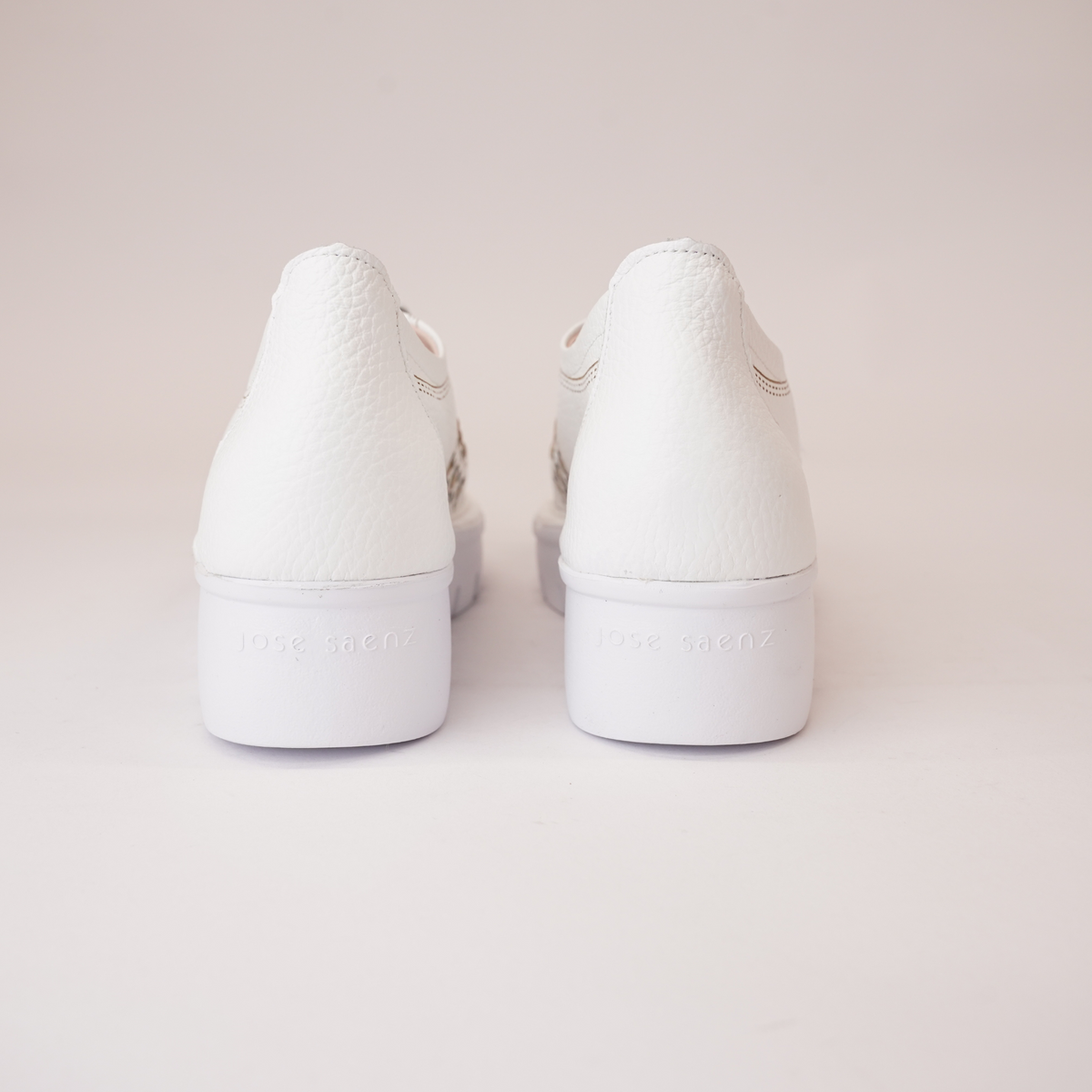 Js-4423 White/ Multi Leather Sneakers - JOSE SAENZ | Shouz