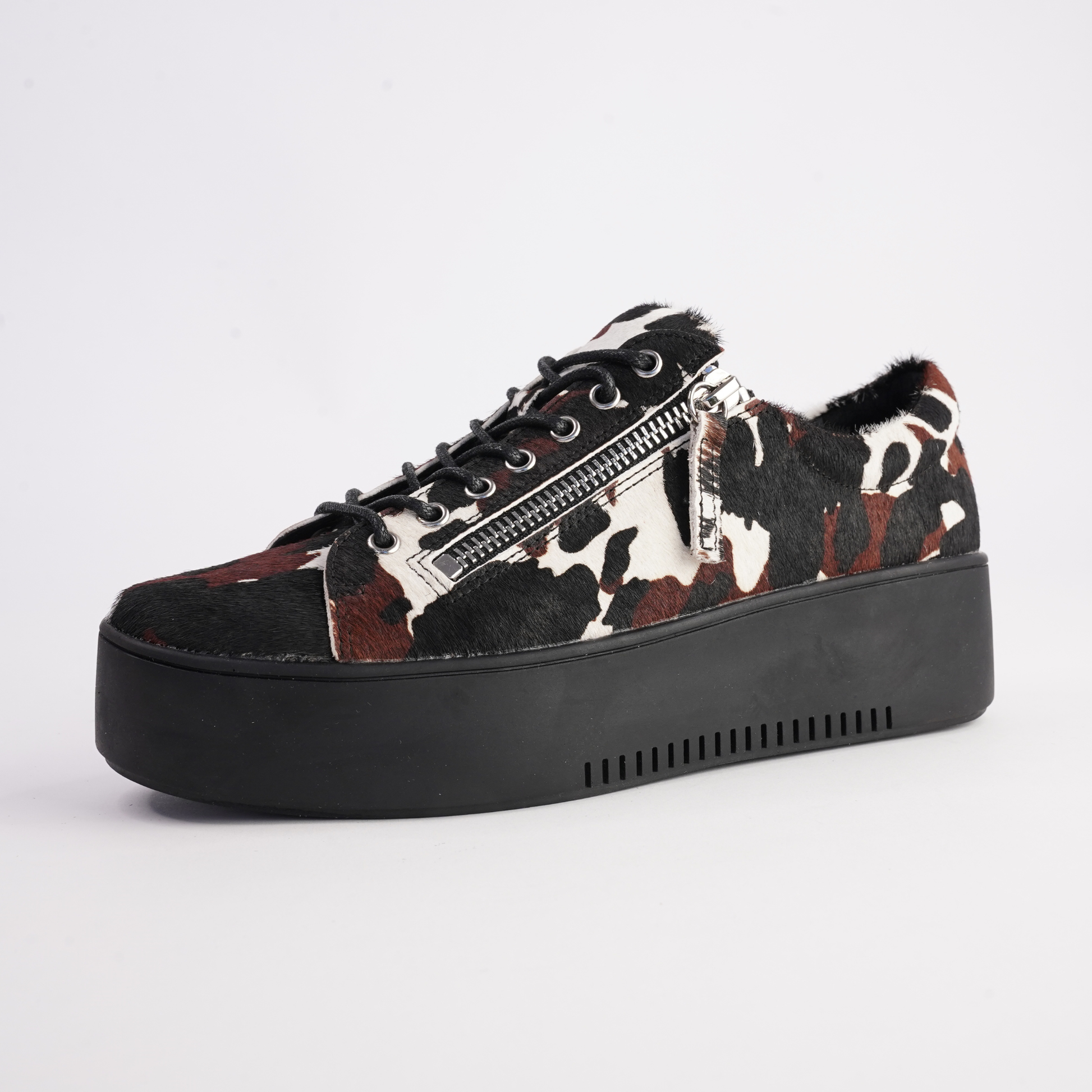 Wolfie Black Choc Cow/ Black Sole Sneakers