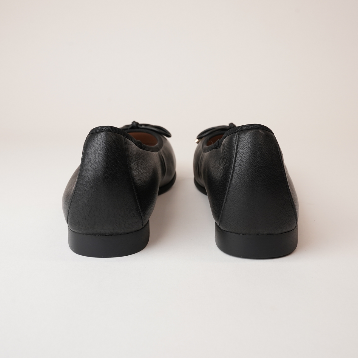 Picture Black Leather Ballet Flats - WITH GRACE | Shouz