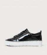 Bump Black Patent Leather Sneakers