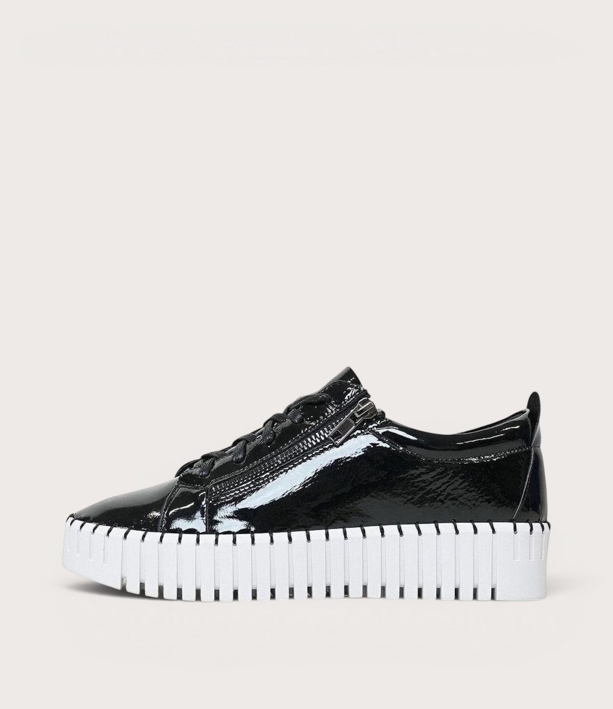 Bump Black Patent Leather Sneakers