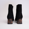 Devos Black Suede Leather Ankle Boots