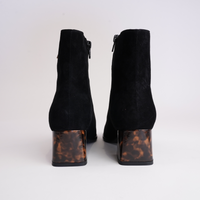 Devos Black Suede Leather Ankle Boots