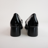 Nomass Black Patent Leather Heeled Loafers