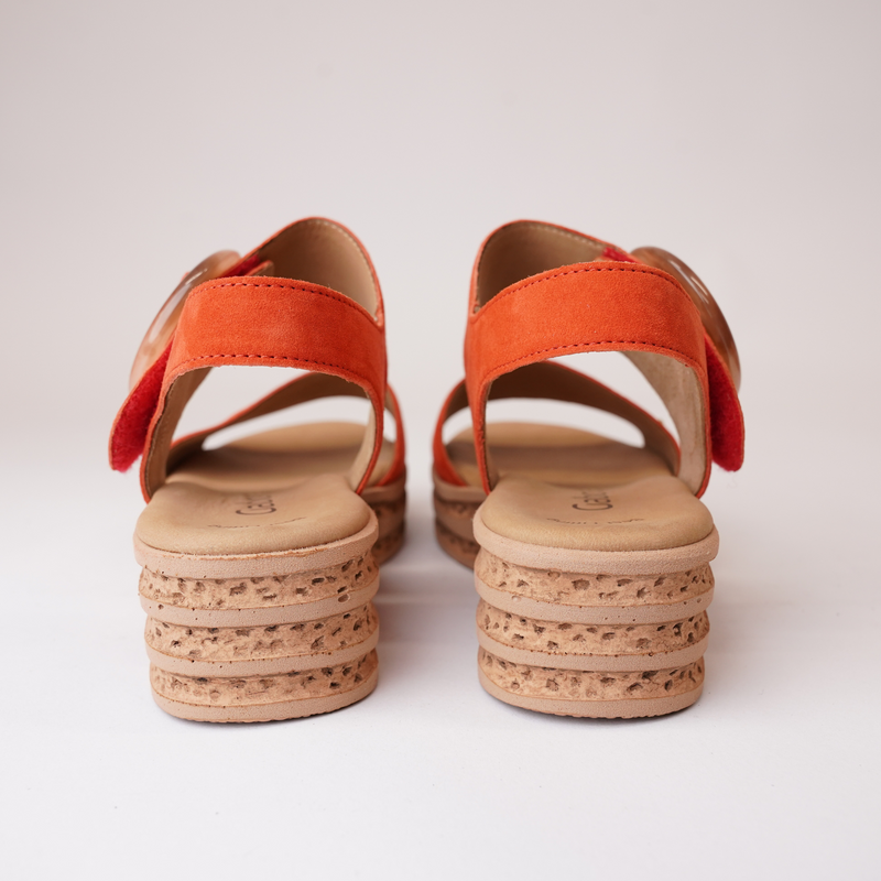 Nerida Orange Suede Sandals