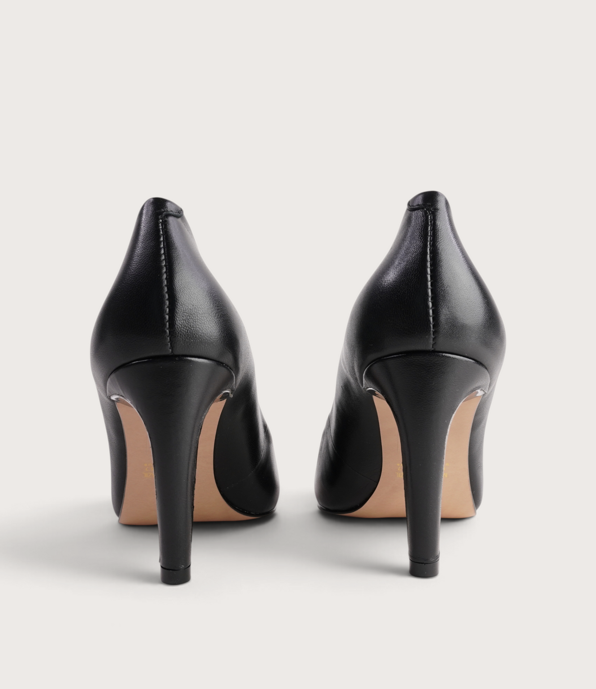 Xahara Black Leather Heels