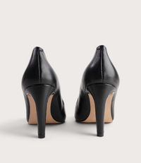 Xahara Black Leather Heels