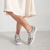 Nenna Zebra Leather/ Gold Jewels Leather Sneakers