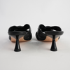 Kineta Black Leather Heels