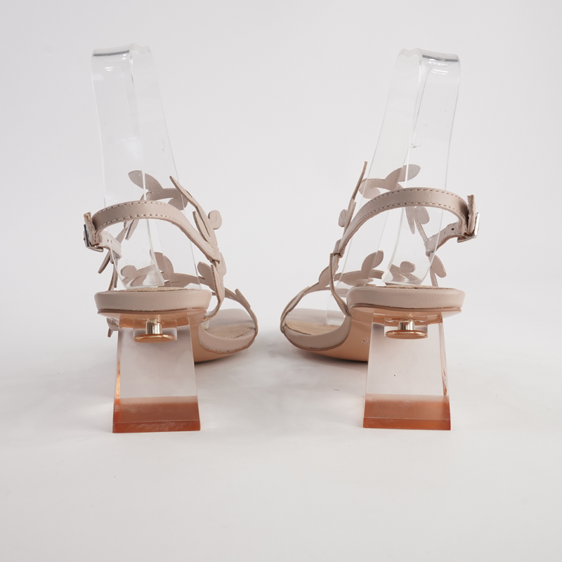 Morine Nude Leather Heels