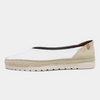 Noelia White Leather Espadrilles