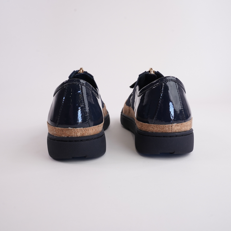 Teni Navy Patent/ Navy Sole Leather Sneakers