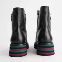 Ganni Black Leather/ Forest and Black Sole Boots - DJANGO AND JULIETTE | Shouz