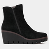 Nerrie Black Suede Wedge Boots