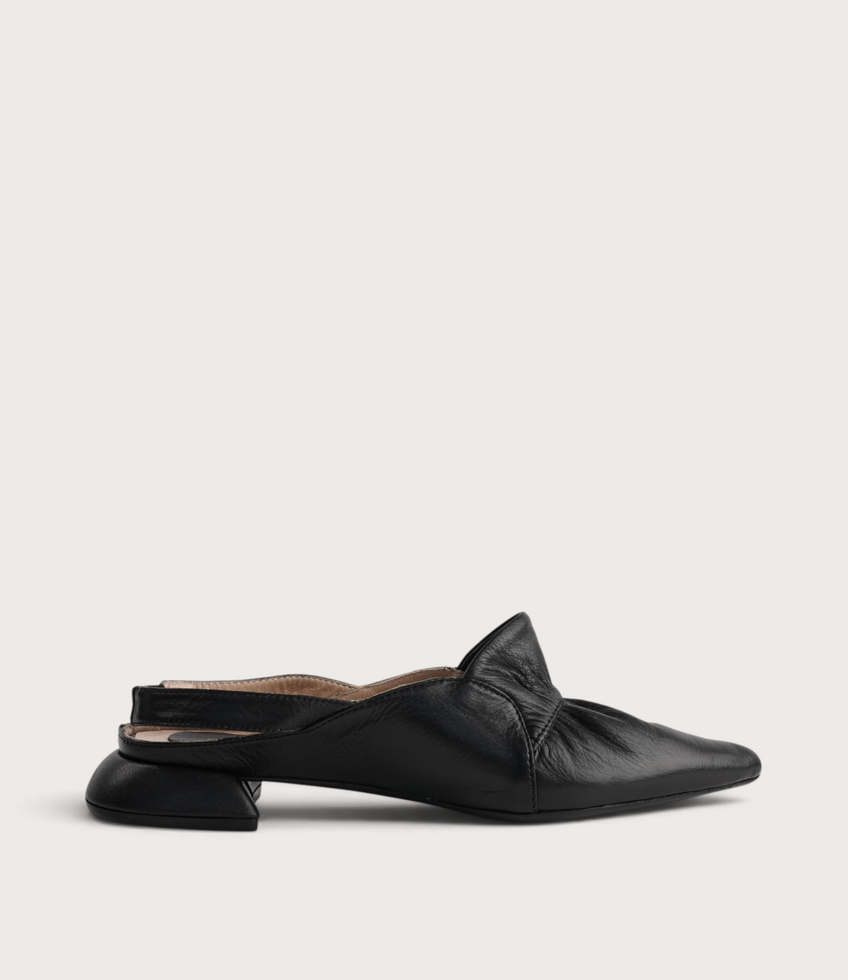 Valora Black Leather Flats