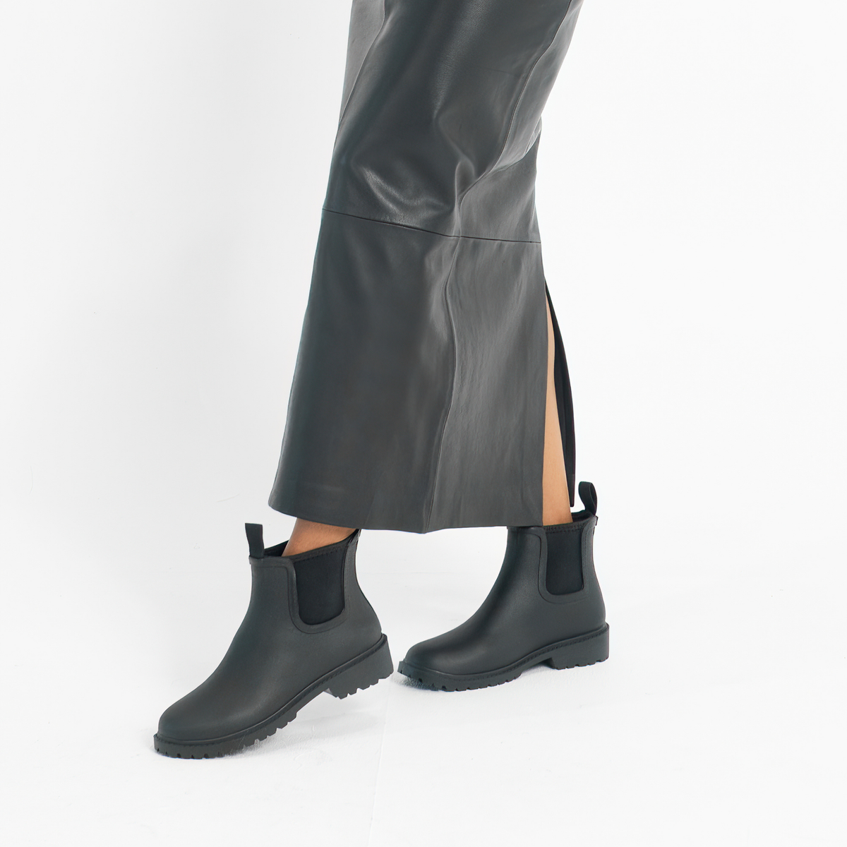 Splashy Black/ Black Gumboots