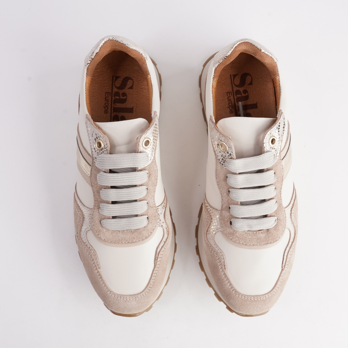 Murphy Crema Combo Leather Sneakers - SALA | Shouz
