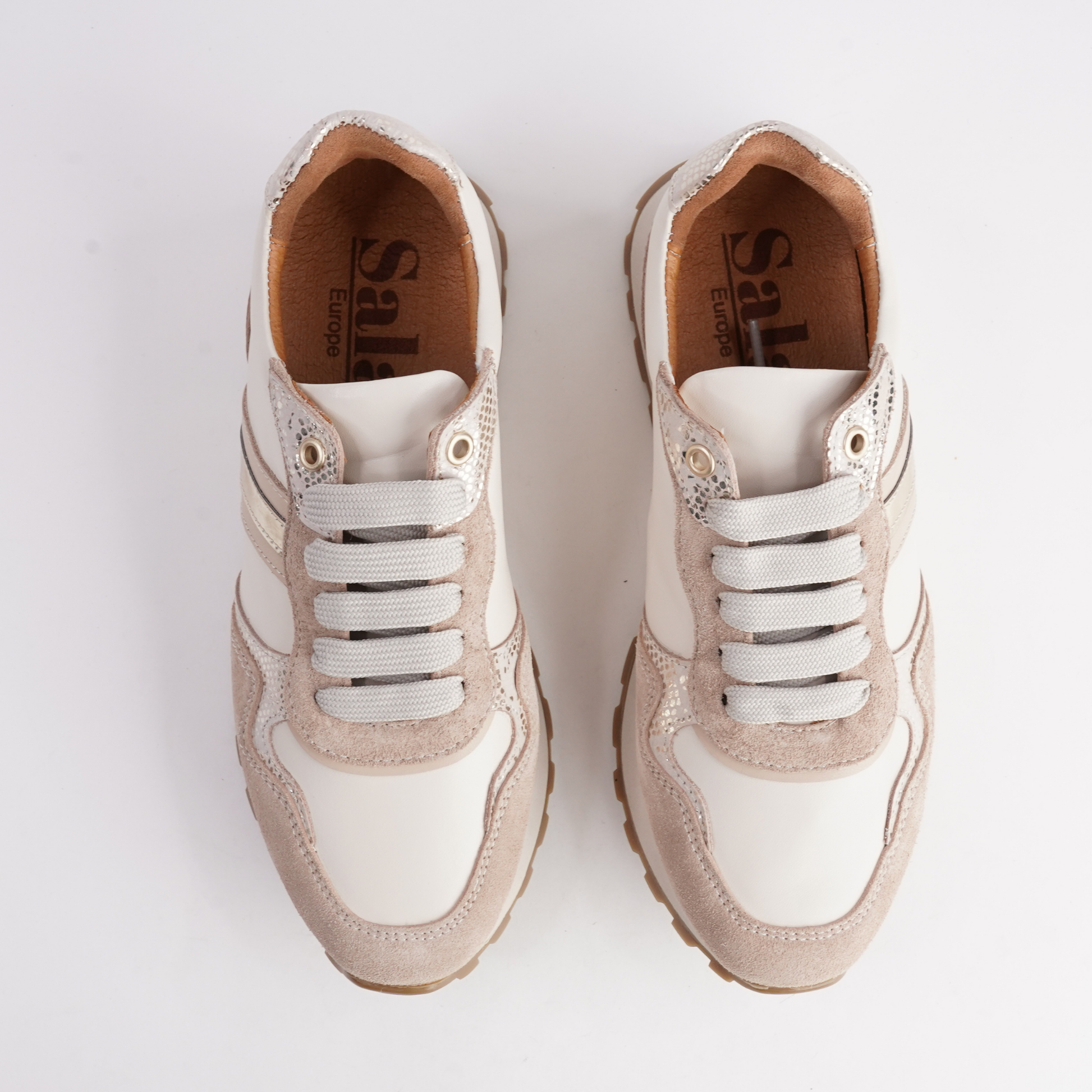 Murphy Crema Combo Leather Sneakers - SALA | Shouz