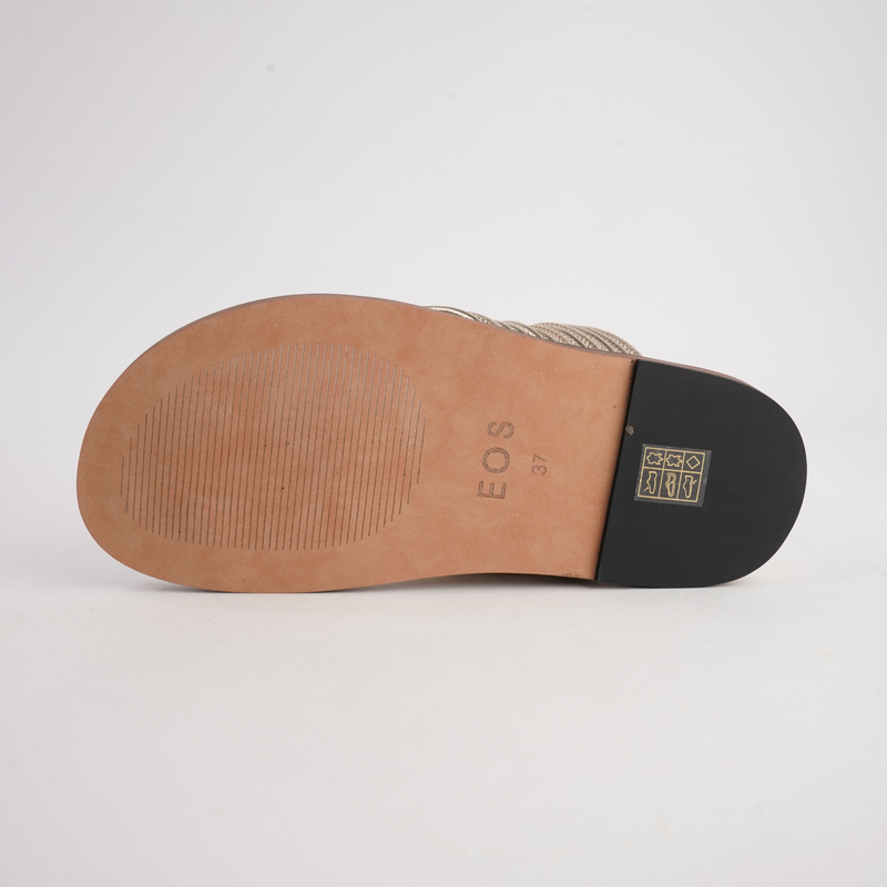 Carmelle Soft Gold Leather Sandals