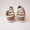 Quinn 02 Off White Kombi Leather Sandals