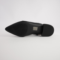 Valora Black Leather Flats